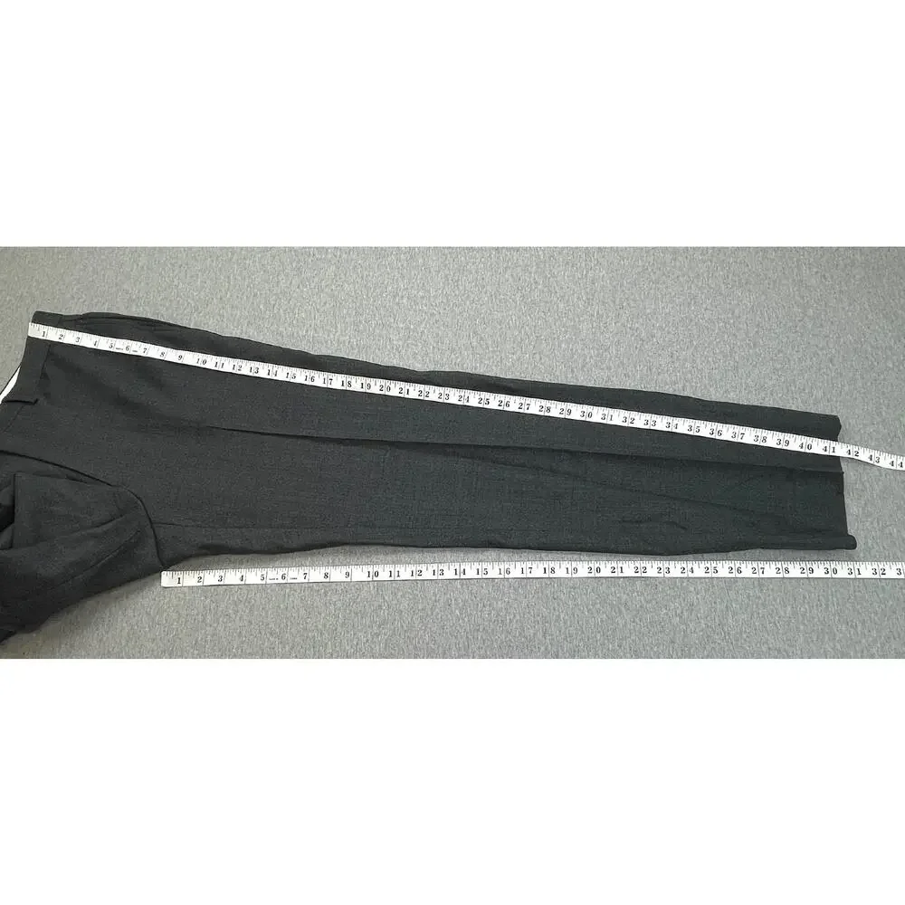 Lauren Ralph Lauren Pants Men 34 x 32 Gray 100%‎ Wool Flat Front Black Label